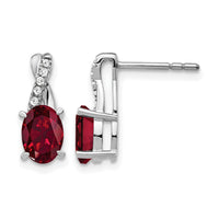 14k White Gold Ruby and Diamond Earrings-EM4235-RU-006-WA