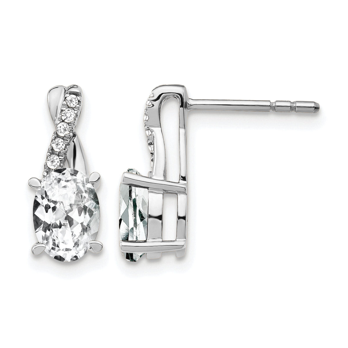 14K White Gold White Topaz and Diamond Earrings-EM4235-WT-006-WA