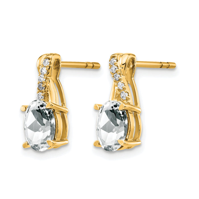 14K White Topaz and Diamond Earrings-EM4235-WT-006-YA