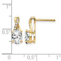 14K White Topaz and Diamond Earrings-EM4235-WT-006-YA