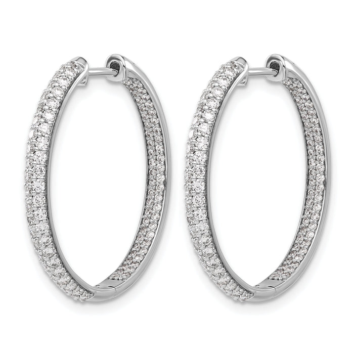 14k White Gold Diamond In/Out Hinged Hoop Earrings-EM4255-150-WA