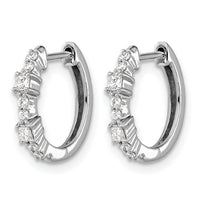14k White Gold Diamond Hinged Hoop Earrings-EM4257-025-WA