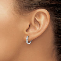 14k White Gold Diamond Hinged Hoop Earrings-EM4257-025-WA