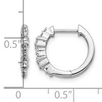14k White Gold Diamond Hinged Hoop Earrings-EM4257-025-WA