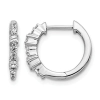 14k White Gold Diamond Hinged Hoop Earrings-EM4257-025-WA