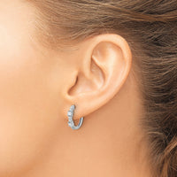 14k White Gold Diamond Hinged Hoop Earrings-EM4257-050-WA
