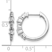 14k White Gold Diamond Hinged Hoop Earrings-EM4257-050-WA