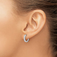 14k White Gold Diamond Hinged Hoop Earrings-EM4258-025-WA