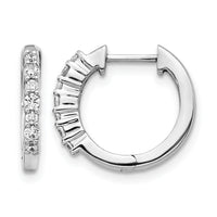 14k White Gold Diamond Hinged Hoop Earrings-EM4258-025-WA