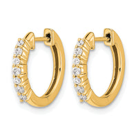 14k Diamond Hinged Hoop Earrings-EM4258-025-YA
