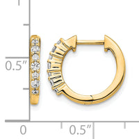 14k Diamond Hinged Hoop Earrings-EM4258-025-YA