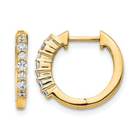 14k Diamond Hinged Hoop Earrings-EM4258-025-YA