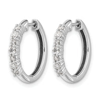 14k White Gold Diamond Hinged Hoop Earrings-EM4258-050-WA