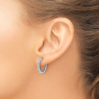 14k White Gold Diamond Hinged Hoop Earrings-EM4258-050-WA