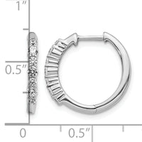 14k White Gold Diamond Hinged Hoop Earrings-EM4258-050-WA