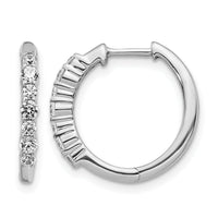 14k White Gold Diamond Hinged Hoop Earrings-EM4258-050-WA