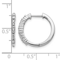 14k White Gold Diamond Hinged Hoop Earrings-EM4260-025-WA