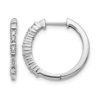 14k White Gold Diamond Hinged Hoop Earrings-EM4260-025-WA
