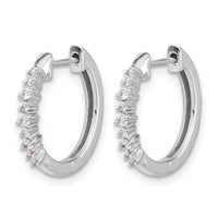 14k White Gold Diamond Hinged Hoop Earrings-EM4261-025-WA