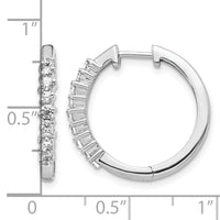 14k White Gold Diamond Hinged Hoop Earrings-EM4261-050-WA
