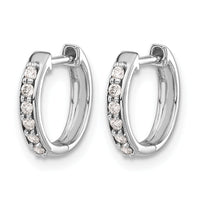 14k White Gold Diamond Hinged Hoop Earrings-EM4263-012-WA