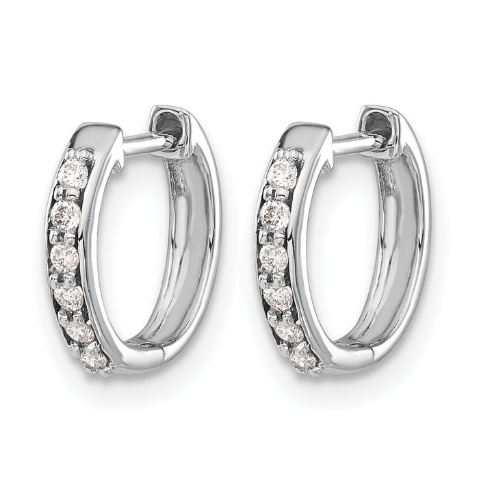 14k White Gold Diamond Hinged Hoop Earrings-EM4263-012-WA