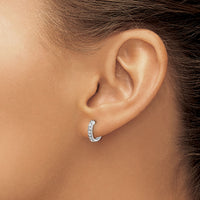 14k White Gold Diamond Hinged Hoop Earrings-EM4263-012-WA