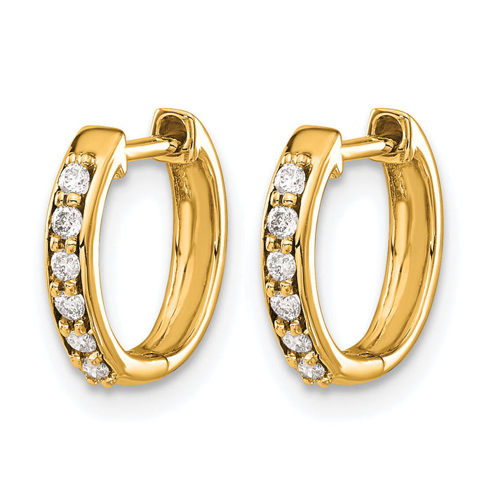 14k Diamond Hinged Hoop Earrings-EM4263-012-YA