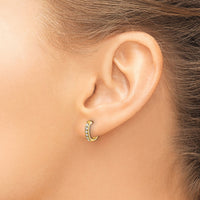 14k Diamond Hinged Hoop Earrings-EM4263-012-YA