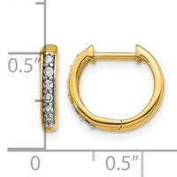 14k Diamond Hinged Hoop Earrings-EM4263-012-YA