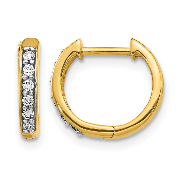 14k Diamond Hinged Hoop Earrings-EM4263-012-YA