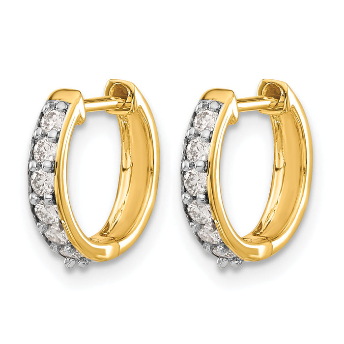 14k Diamond Hinged Hoop Earrings-EM4263-025-YA
