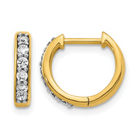 14k Diamond Hinged Hoop Earrings-EM4263-025-YA