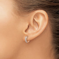 14k Rose Gold Diamond Hinged Hoop Earrings-EM4263-033-RA