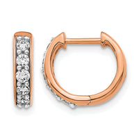 14k Rose Gold Diamond Hinged Hoop Earrings-EM4263-033-RA