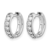 14k White Gold Diamond Hinged Hoop Earrings-EM4263-033-WA