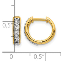 14k Diamond Hinged Hoop Earrings-EM4263-050-YA