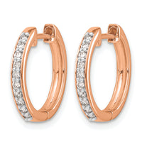 14k Rose Gold Diamond Hinged Hoop Earrings-EM4264-025-RA