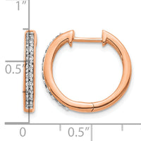 14k Rose Gold Diamond Hinged Hoop Earrings-EM4264-025-RA