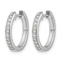 14k White Gold Diamond Hinged Hoop Earrings-EM4264-025-WA