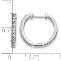 14k White Gold Diamond Hinged Hoop Earrings-EM4264-025-WA