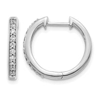 14k White Gold Diamond Hinged Hoop Earrings-EM4264-025-WA