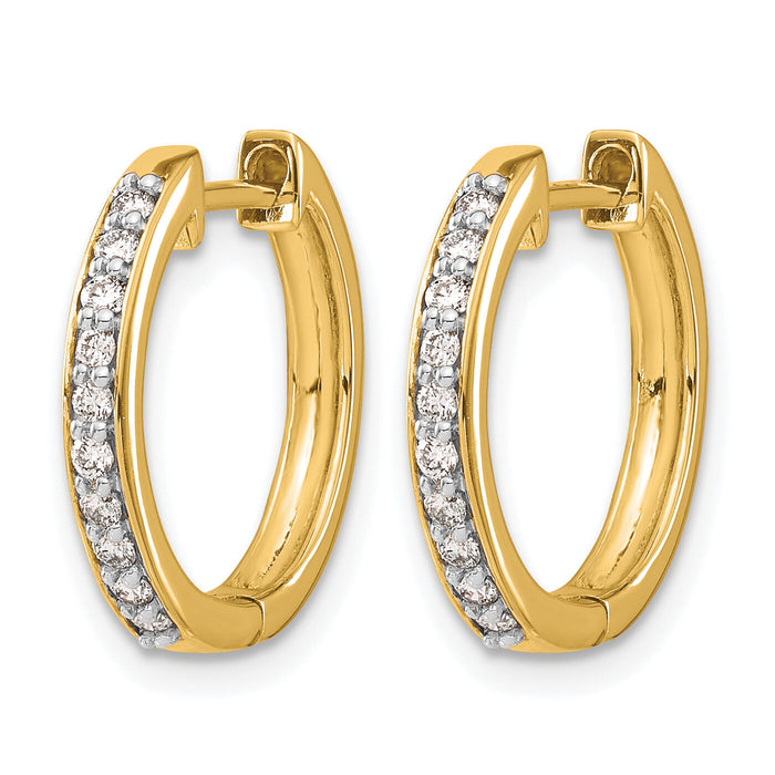 14k Diamond Hinged Hoop Earrings-EM4264-025-YA