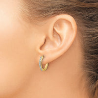 14k Diamond Hinged Hoop Earrings-EM4264-025-YA