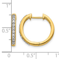 14k Diamond Hinged Hoop Earrings-EM4264-025-YA