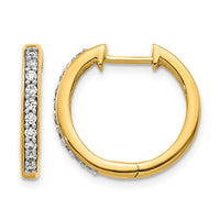 14k Diamond Hinged Hoop Earrings-EM4264-025-YA