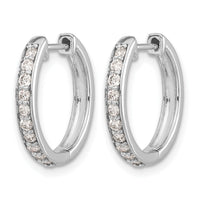 14k White Gold Diamond Hinged Hoop Earrings-EM4264-040-WA