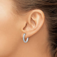 14k White Gold Diamond Hinged Hoop Earrings-EM4264-040-WA