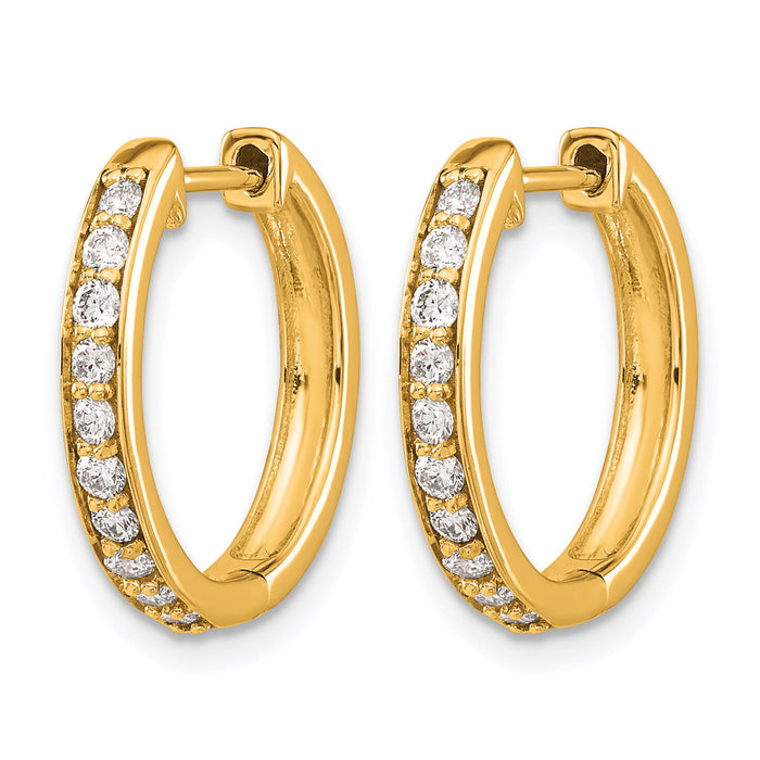 14k Diamond Hinged Hoop Earrings-EM4264-040-YA
