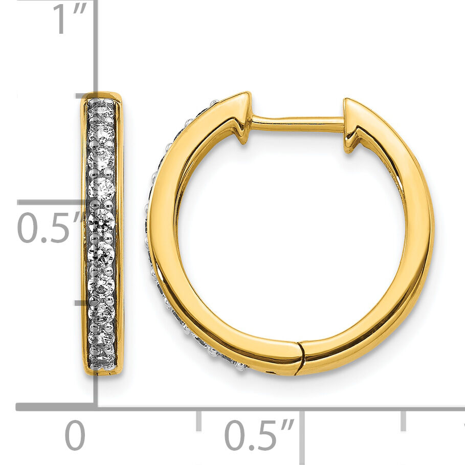 14k Diamond Hinged Hoop Earrings-EM4264-040-YA